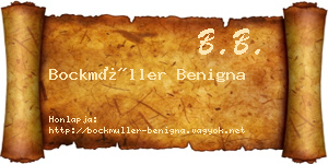 Bockmüller Benigna névjegykártya